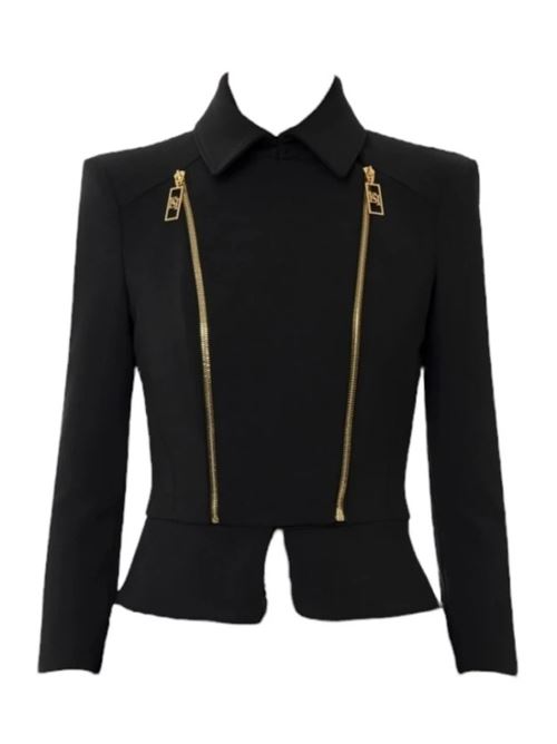 Giacca in crêpe stretch con baschina e zip ELISABETTA FRANCHI | GI10046E2.110